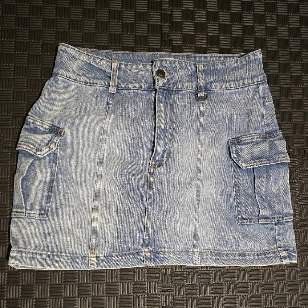 Khols SO Denim Mini Skirt with Pockets